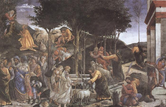 Sandro Botticelli Trials of Moses (mk36)